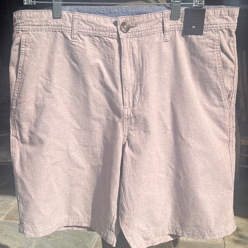 14th & UNION SLIM SHORTS -NWT- MENS TAN/BEIGE 36